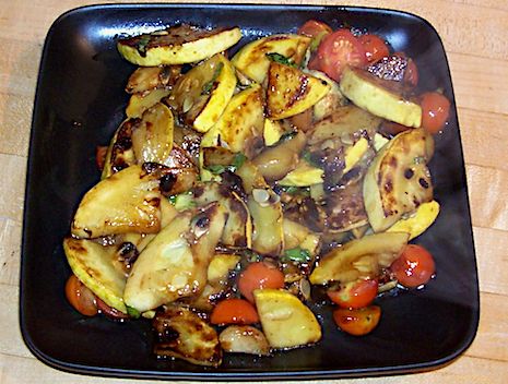 Honey Balsamic Squash and Tomatoes