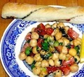 Salad and breadstick